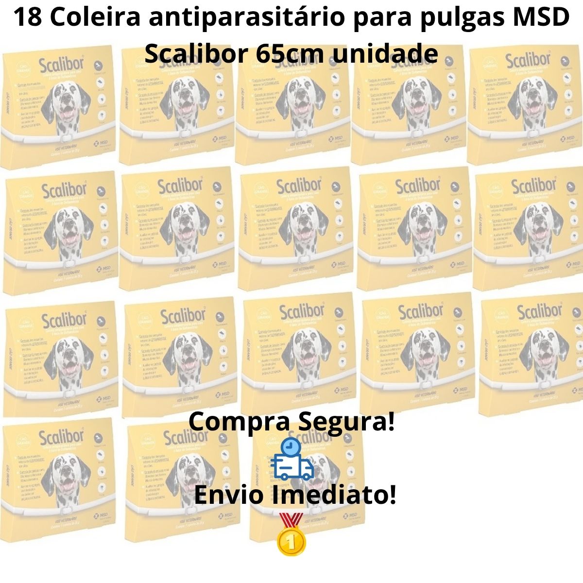 Kit 18 Scalibor Cães Grandes 65cm - MSD - Imagem 10