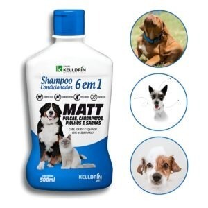 Shampoo E Condicionador 6x1 Matt Pulgas 500ml - Kelldrin