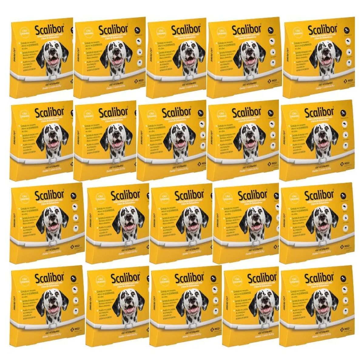 Kit 20 Scalibor Cães Grandes 65cm - MSD
