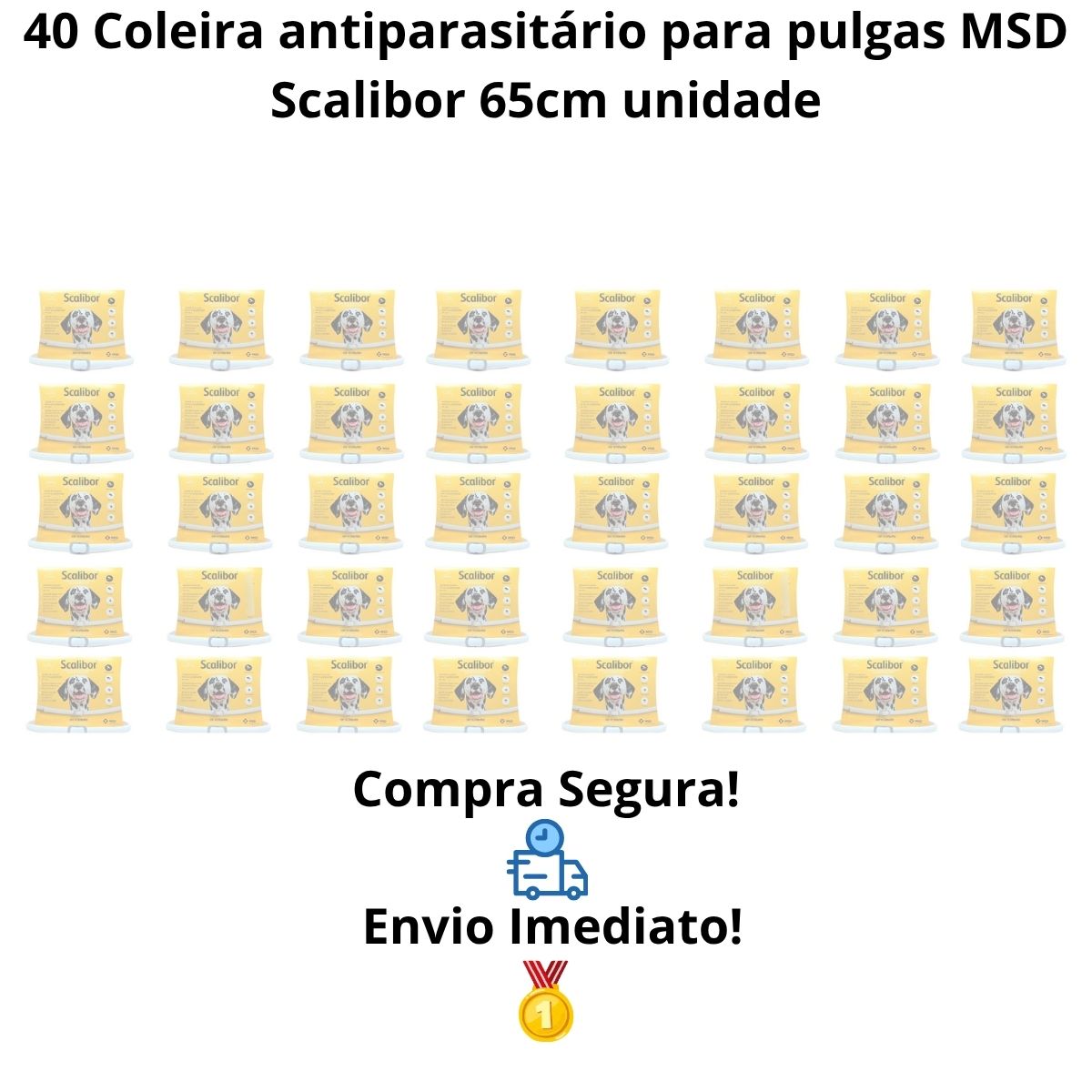 Kit 40 Scalibor Cães Grandes 65cm - MSD - Imagem 10