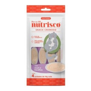 Pack 4 Sachês Snack Cremoso Nutrisco 56g Atum E Bacalhau