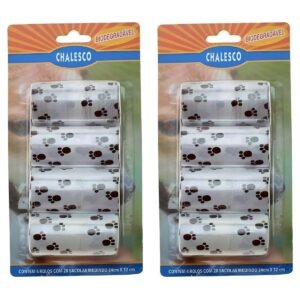 2 Branco Refil Cata Caca Com 4 Rolos De 20 Sacolas  Chalesco