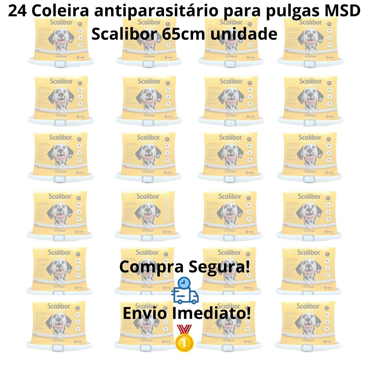 Kit 24 Scalibor Cães Grandes 65cm - MSD - Imagem 10