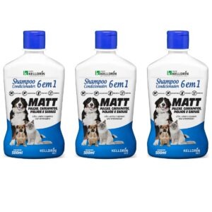 3 Shampoo E Condicionador 6x1 Matt Pulgas 500ml - Kelldrin