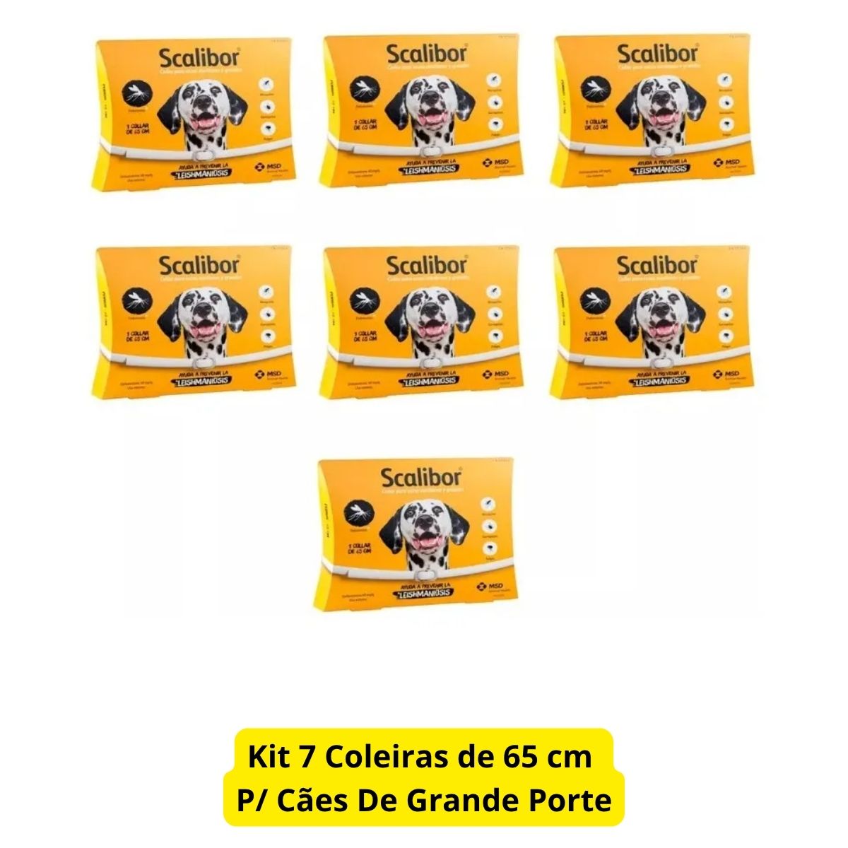 Kit 7 Scalibor Cães Grandes 65cm - MSD - Imagem 2