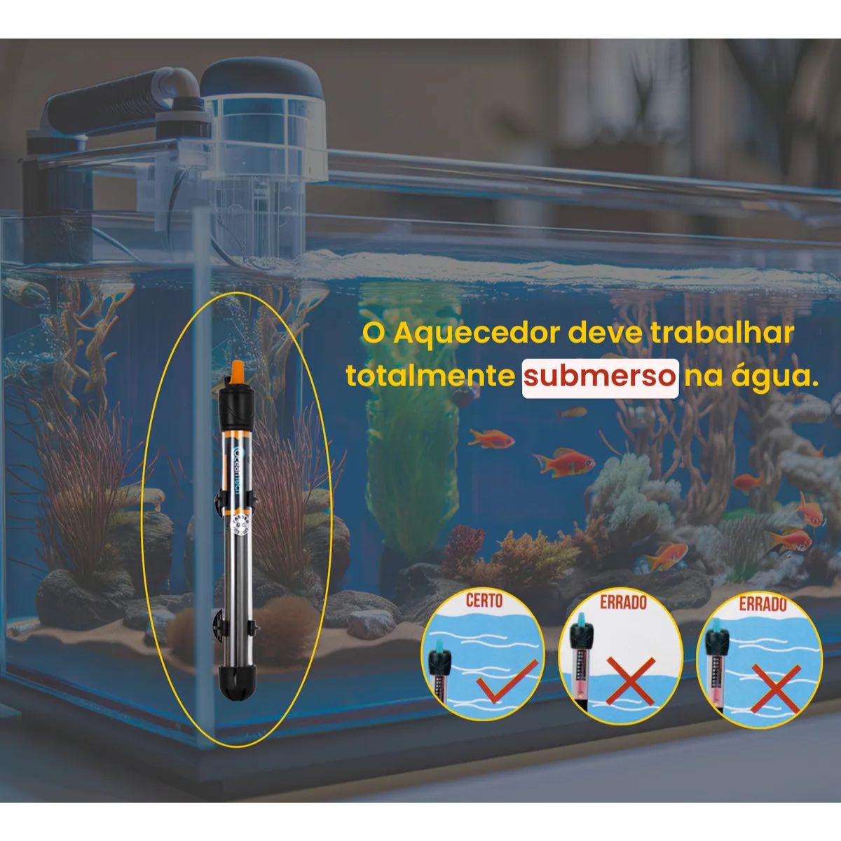 Kit 2 Termostato Oceantech X-6 300w 127v - Ocean Tech - Imagem 3