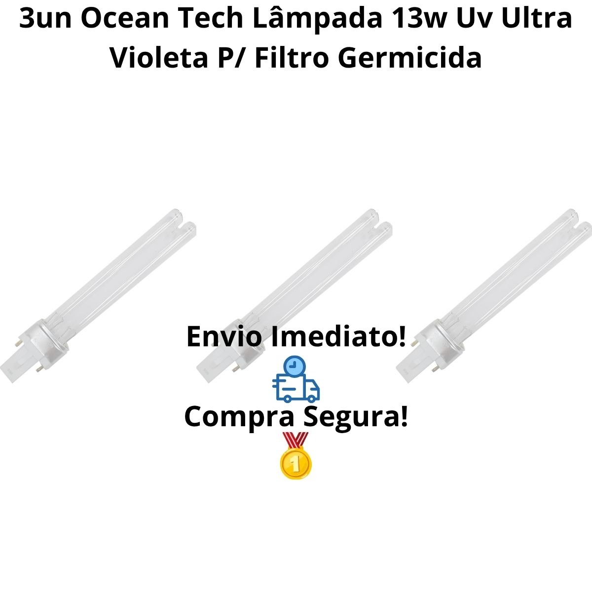Kit 3 Lampada Uv 13w - Ocean Tech - Imagem 7
