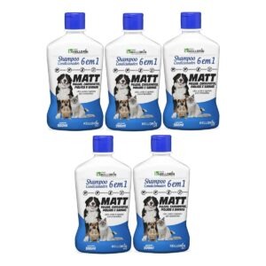 5 Shampoo E Condicionador 6x1 Matt Pulgas 500ml - Kelldrin