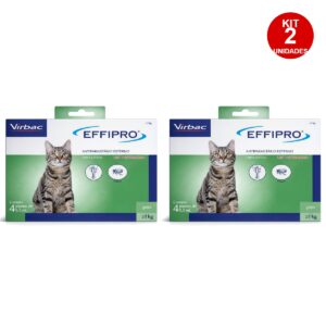 2 Effipro Virbac Antipulgas Para Gatos- 4 Pipetas 0,5ml