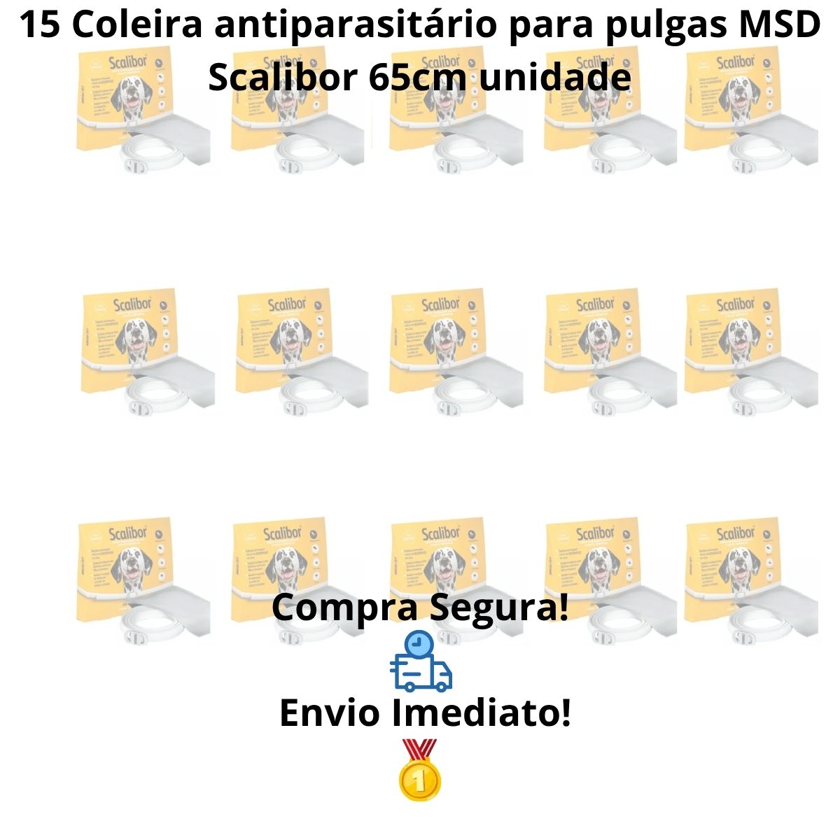 Kit 15 Scalibor Cães Grandes 65cm - MSD - Imagem 10