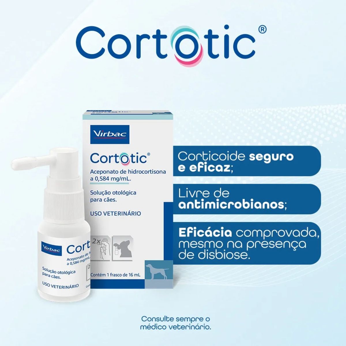 2un Cortotic 16ml - Solução Otológica Para Cães - Virbac - Imagem 3