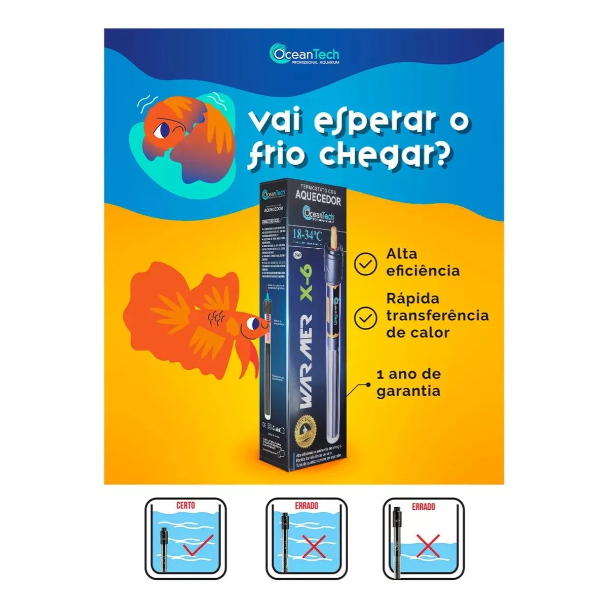 Kit 2 Termostato Oceantech X-6 300w 127v - Ocean Tech - Imagem 8