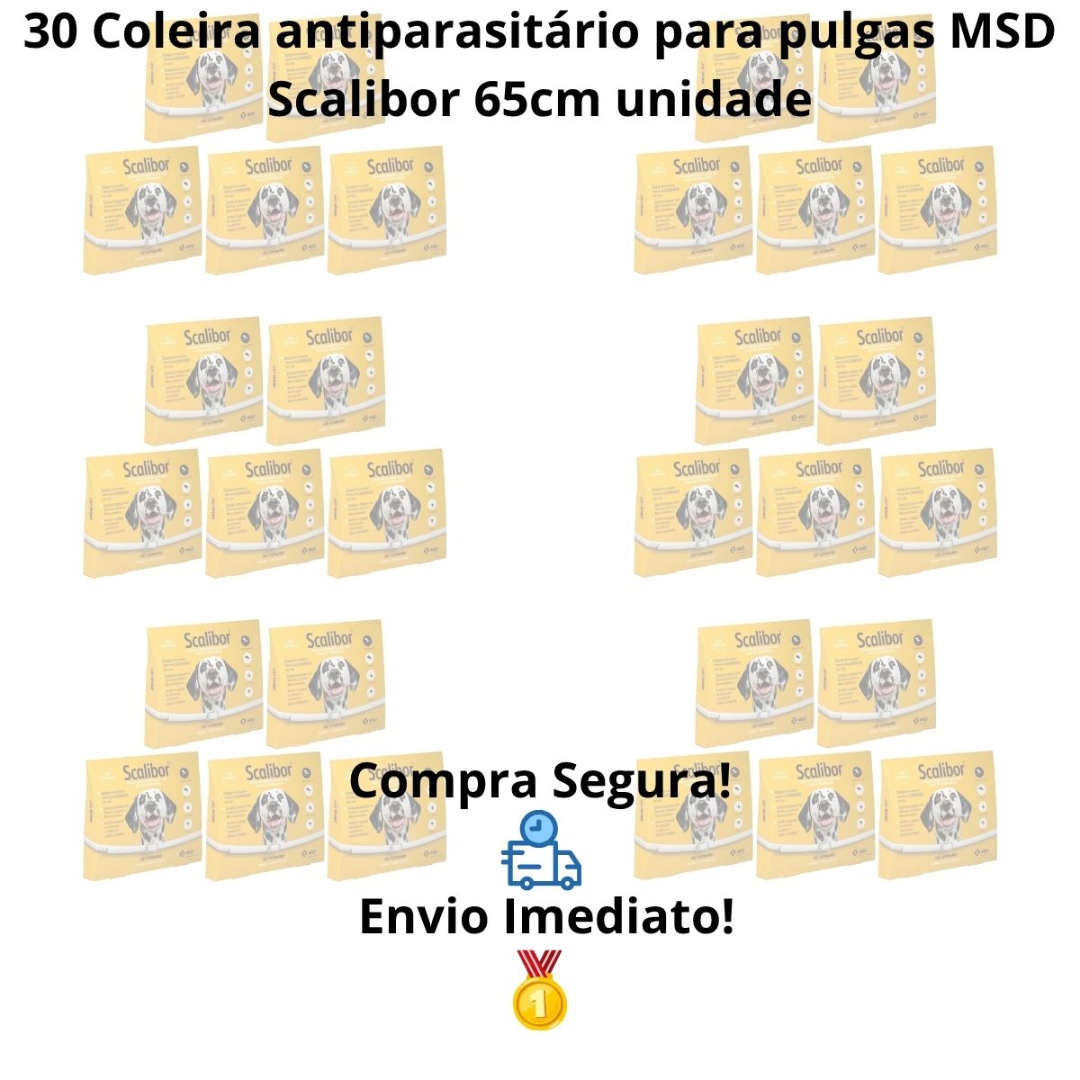 Kit 30 Scalibor Cães Grandes 65cm - MSD - Imagem 10