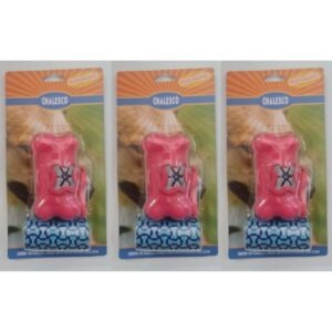 3 Rosa Kit Higiene P/ Coleira Chaveiro + 2 Rolos - Chalesco