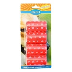 Vermelho Refil Cata Caca Com 4 Rolos De 20 Sacolas  Chalesco