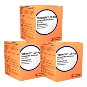 Kit 03 Vetmedin Mastigável Cães 1,25mg C/50 Comprimidos Cada