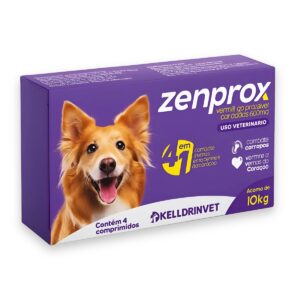 Zenprox 900mg Cães Médio Porte - Vermifugo 4 em 1 - Kelldrin