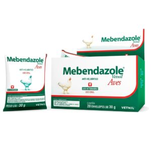 20 Mebendazole Vetnil Aves 30g - Vetnil