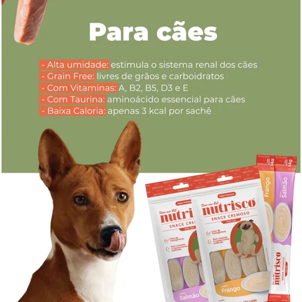 Pack 4 Sachês Snack Cremoso Nutrisco 56g Frango - Para Cães - Imagem 5