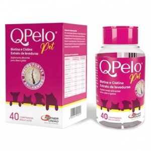1 QPelo Pet 40 Comprimidos - Para Cães E Gatos - Agener União