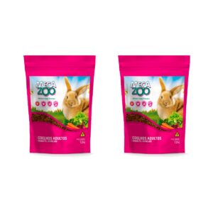 2un Megazoo Extrusada Coelhos Ornamentais 1,2kg
