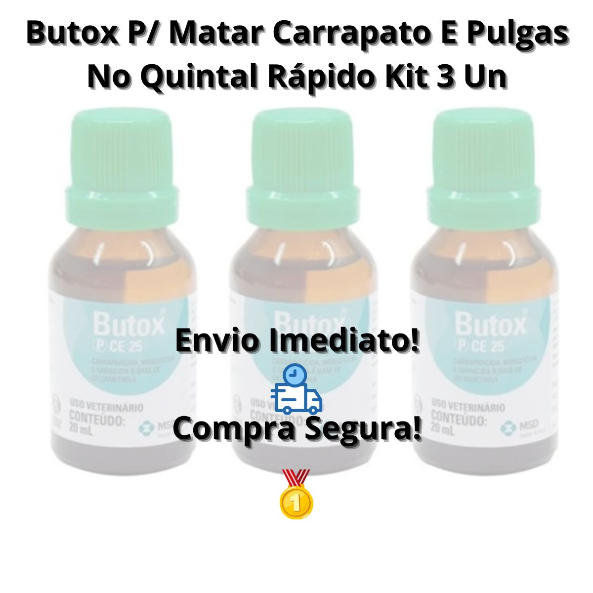 Kit 3 Butox Antipulgas Carrapaticida Sarnicida Ambiente 20ml - Imagem 5