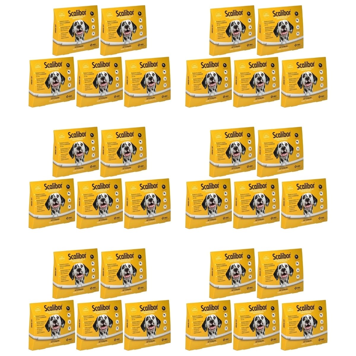 Kit 30 Scalibor Cães Grandes 65cm - MSD