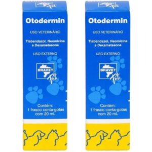 2 Otodermin 20ml Gts Bravet Tratamento Otite Em Cães E Gatos
