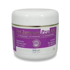 Pet Zentrum 80 caps 500mg Pro An Suplemento P/ Cães E Gatos