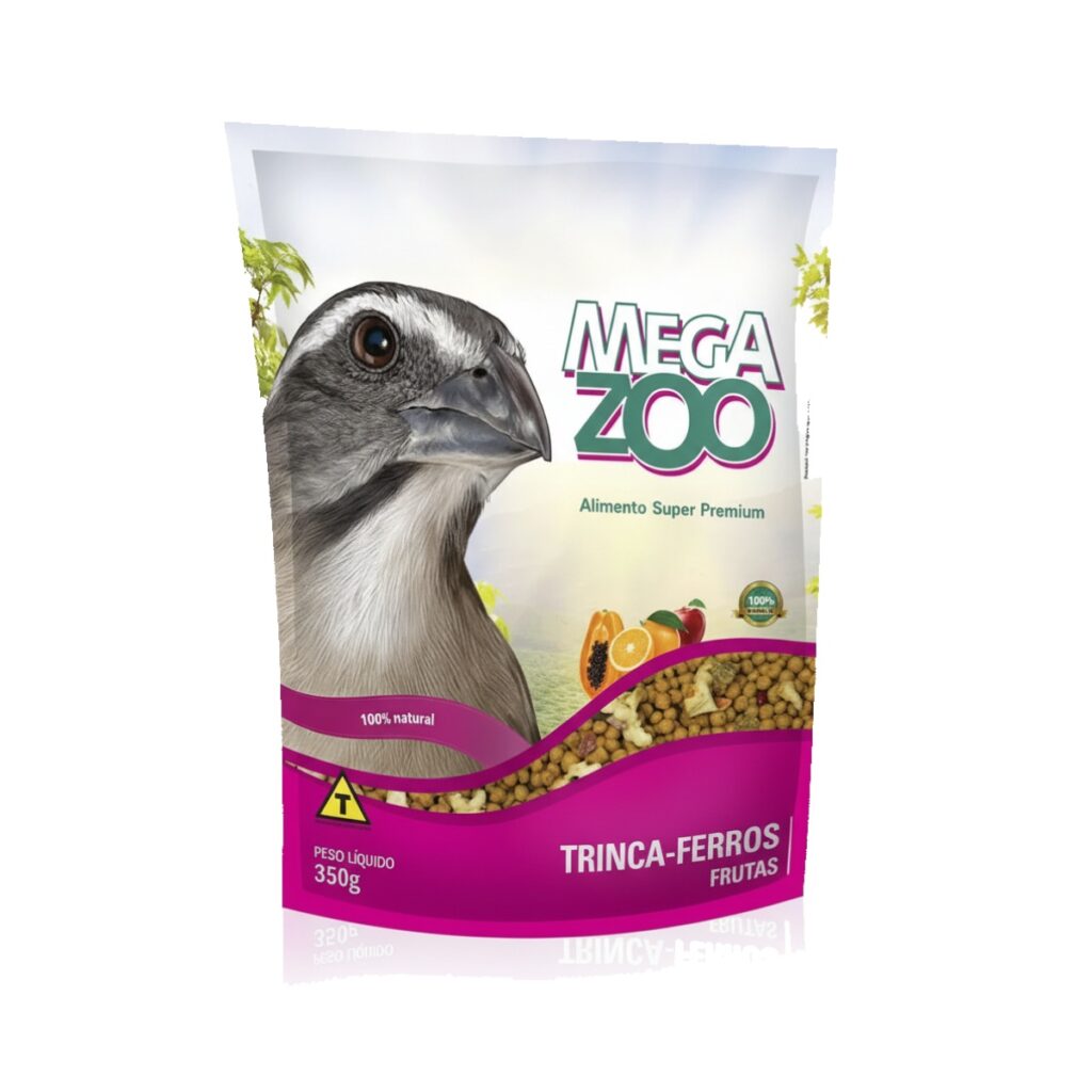 Megazoo Ração Trinca Ferros Frutas 350g - Alimento Super Premium
