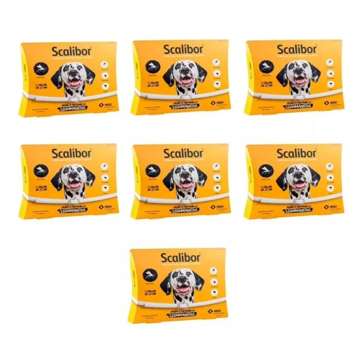 Kit 7 Scalibor Cães Grandes 65cm - MSD