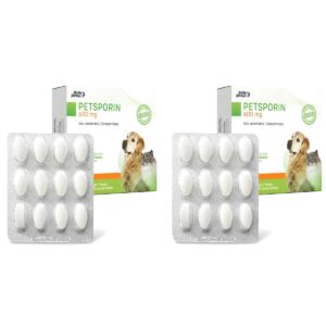 2 Petsporin 600mg 12 Comprimidos P/ Cão E Gato - Mundo Animal