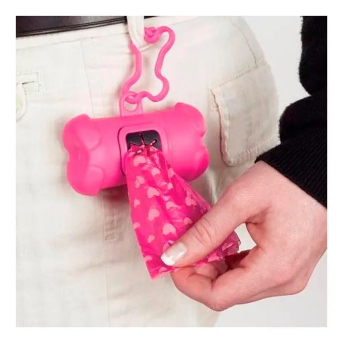 3 Rosa Kit Higiene P/ Coleira Chaveiro + 2 Rolos - Chalesco - Imagem 5