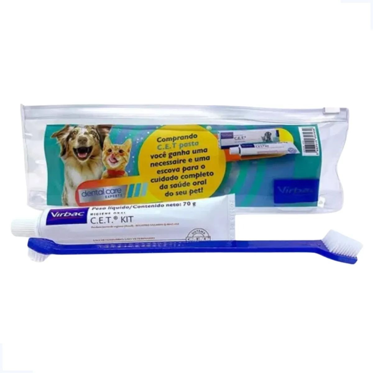 Kit 1 Aquadent 250ml + 1 Pasta Cet Enzimatica 70g - Virbac - Imagem 3