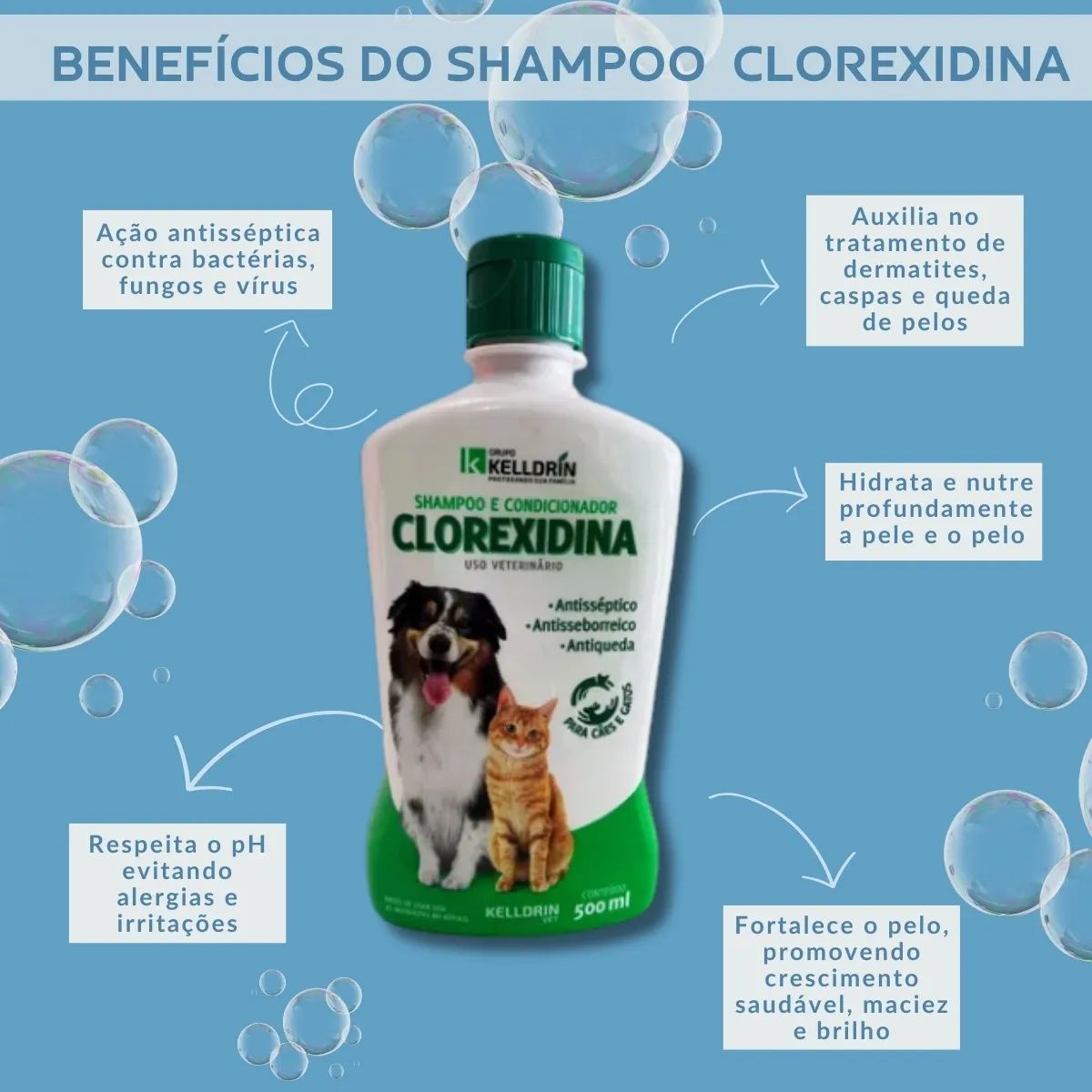 Kit Shampoo E Condicionador Matt Pulgas 6 Em 1 E Clorexidina - Imagem 4