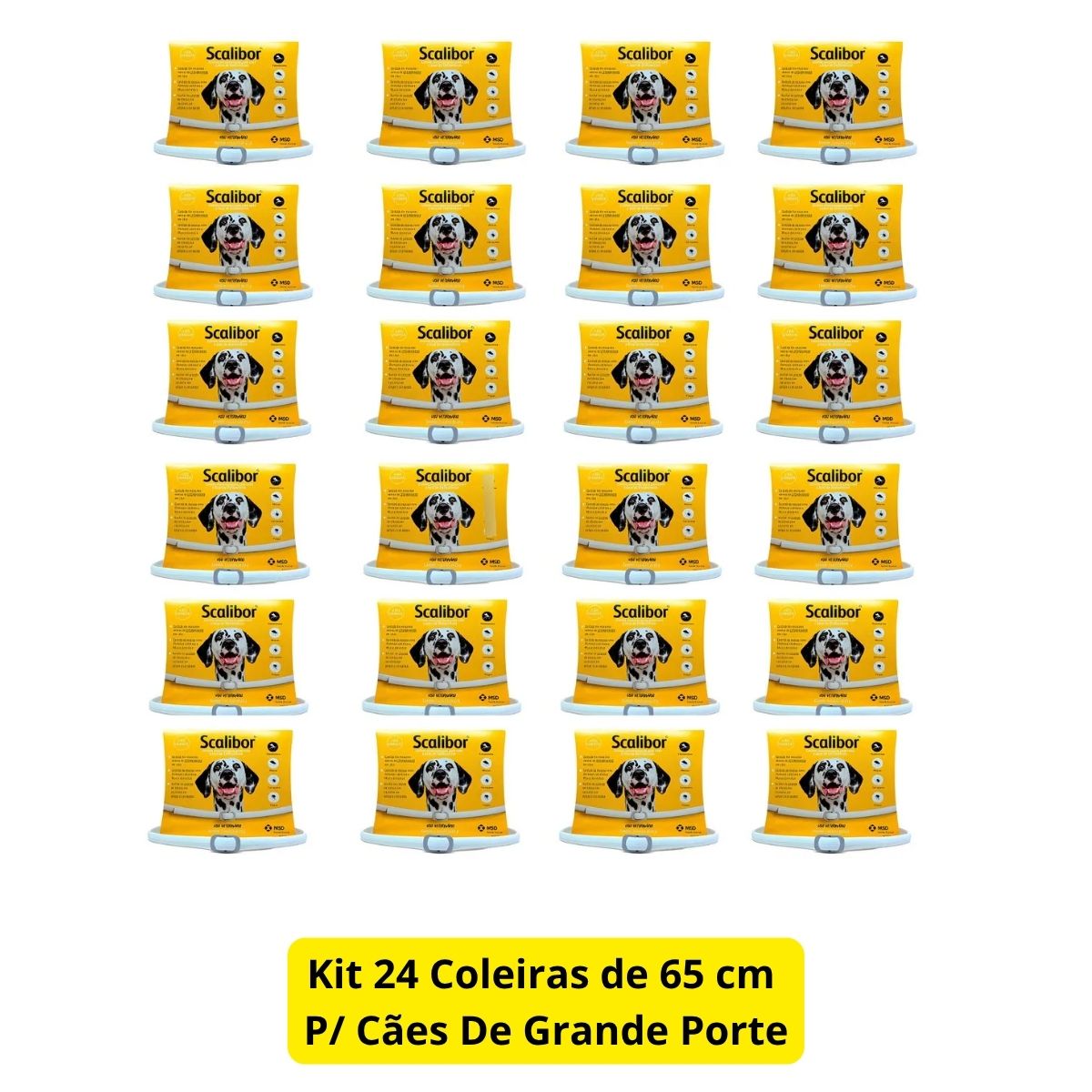 Kit 24 Scalibor Cães Grandes 65cm - MSD - Imagem 2