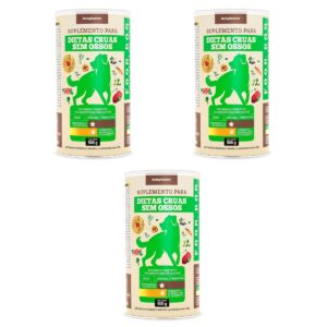 3 Food Dog Dietas Cruas Sem Ossos 500g Suplemento