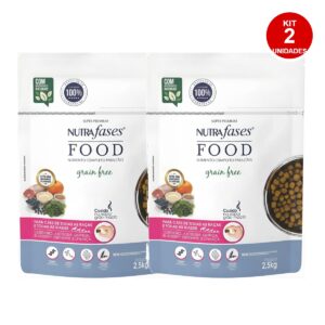 2 Nutrafases Food Ração Macia P/ Cães Grain Free -Sabor Cordeiro 2,5Kg