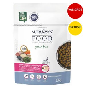 Nutrafases Food Ração Macia P/ Cães Grain Free -Sabor Cordeiro 2,5Kg